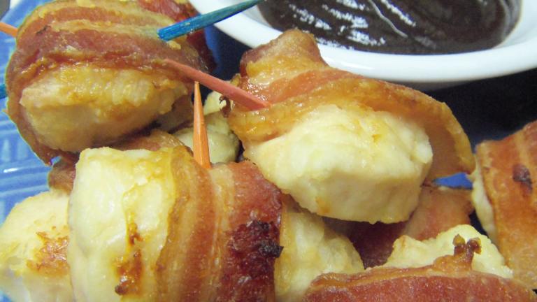 Chicken Wrapped With Bacon-Bbq Sauce a Must Appetizer!!!! Created by alligirl