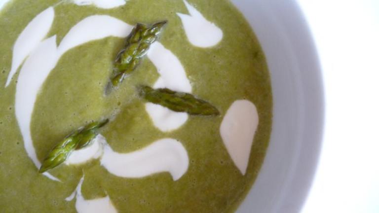 Asparagus Soup With Lemon Creme Fraiche created by Tea Jenny