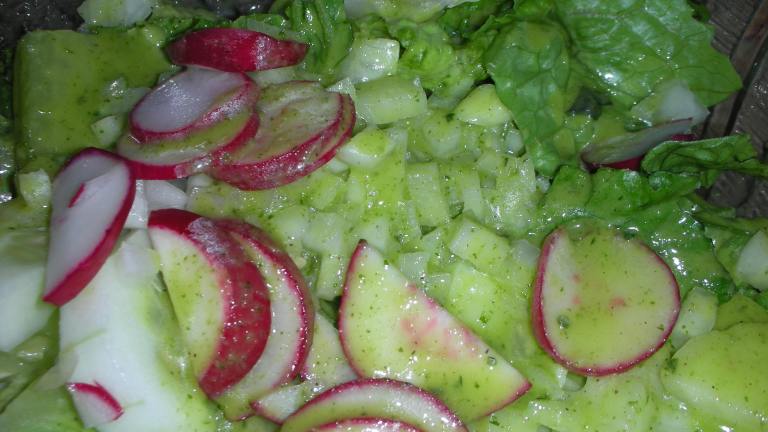 Very Green Salad With Herb Vinaigrette Created by JackieOhNo