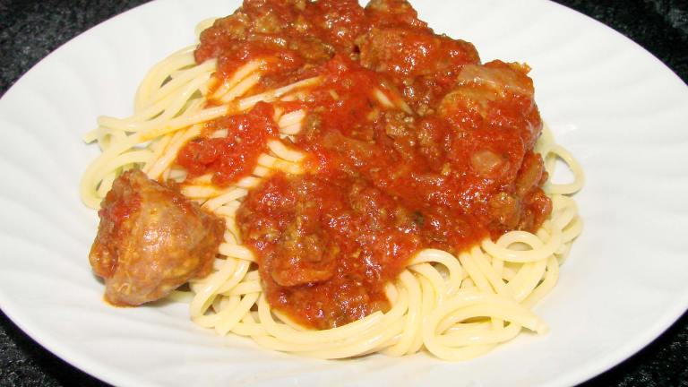 Meat-Lover's Slow Cooker Spaghetti Sauce Created by Boomette