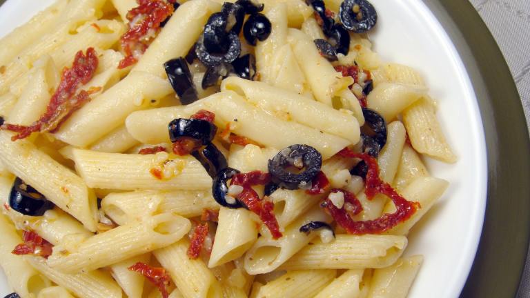 Penne With Sun-Dried Tomatoes and Asiago Cheese created by Lori Mama