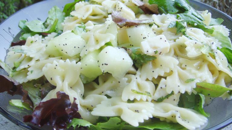 Bow Tie Pasta Salad With Fontina and Melon Created by Lori Mama