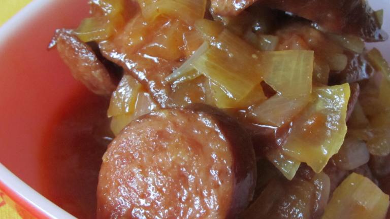 Slow Simmered Sweet and  Sour Kielbasa Created by Rita1652