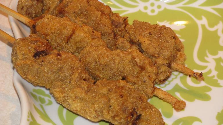 Chicken Fried Steak on Stick With Whatsthishere Sauce Created by Shelby Jo