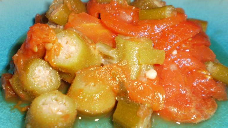 Okra With Tomatoes -- Bamies Me Saltsa Created by breezermom
