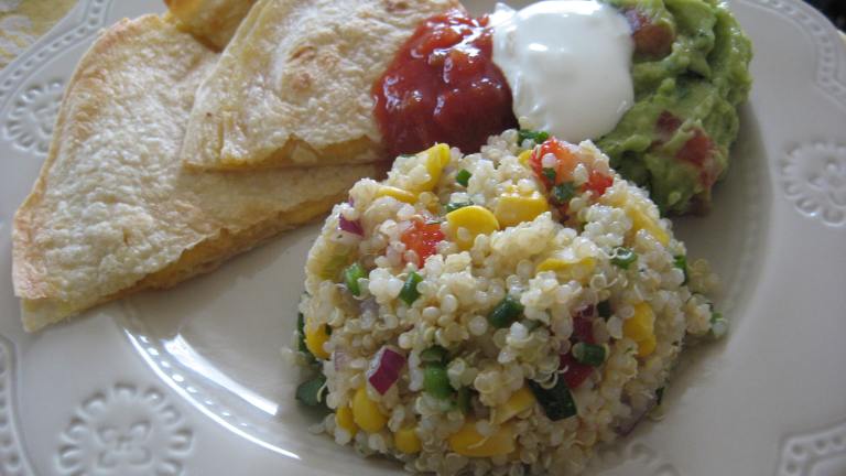 Quinoa Corn Salad With Cilantro, Chives, and Lemon-Lime Dressing Created by averybird