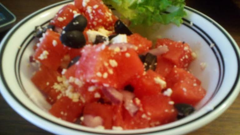 Watermelon, Feta and Olive Salad created by sheepdoc