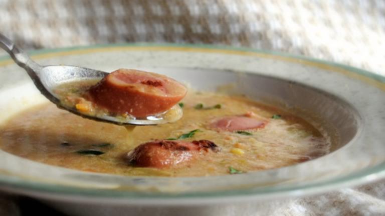 Lentil and Frankfurter Soup Created by Andi Longmeadow Farm
