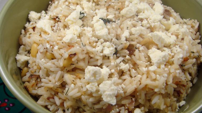 Greek Lemon and Dill Rice With Feta (Rice Cooker) Created by Lori Mama
