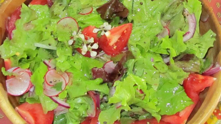 German/Bavarian Chopped Green Salad Mit Borretsch Created by Rita1652