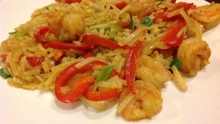 Stir-Fried Rice Noodles With Curried Shrimp - America's Test Kit Created by Dr. Jenny