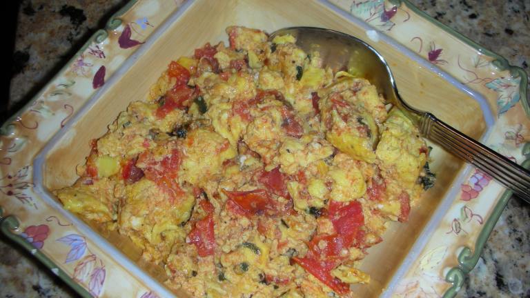 Omelette With Fresh Tomatoes Created by JackieOhNo