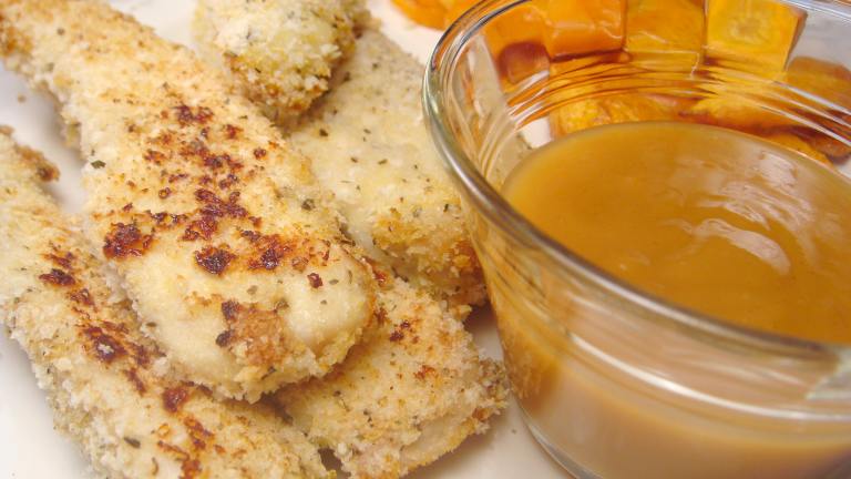 Chicken Fingers With Peanut Apricot Sauce Created by Lori Mama
