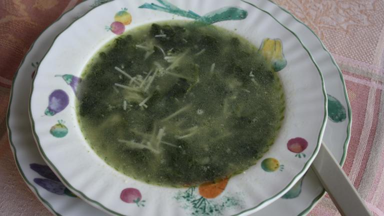 Spinach Egg Drop Noodle Soup Created by NancysFancies