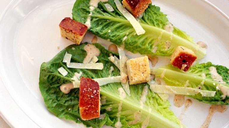 Romaine Hearts With Sourdough Croutons and Parmesan Created by Andi Longmeadow Farm