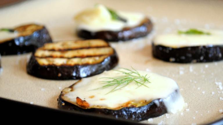 Grilled Eggplant Roulade With Balsamic Glaze Created by Andi Longmeadow Farm