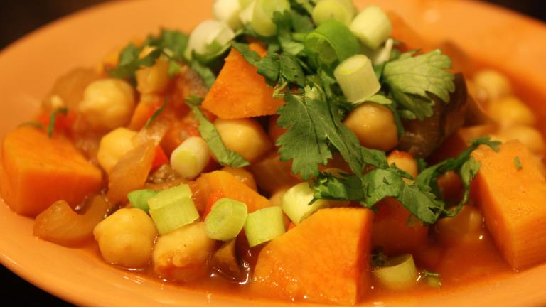 sweet potato eggplant recipe food image