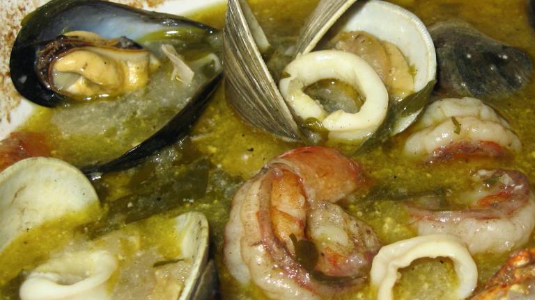 Mariscada En Salsa Verde  (Seafood Stew in Green Sauce) created by threeovens