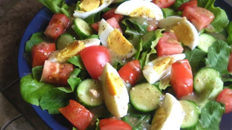 Mixed Green Salad and Mustard Vinaigrette created by Bergy