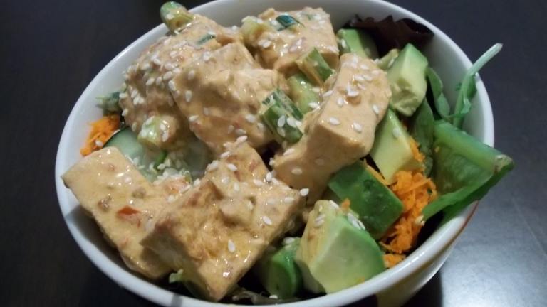 Fresh Greens and Spicy Tofu Bento Bowl Created by rpgaymer