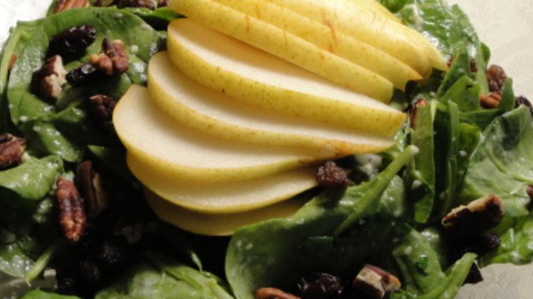 Spinach-Pear Salad Created by Debbwl