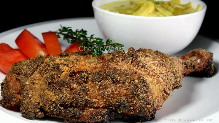 Chicken Maryland With a Baked Mustard Crust Created by Chef floWer