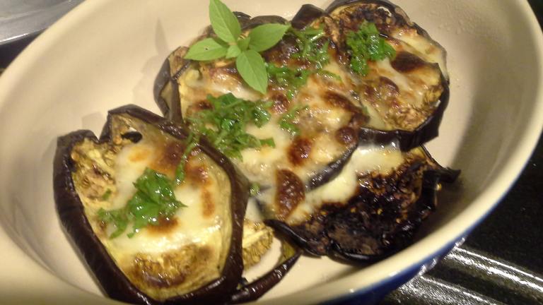 Broiled Basil Eggplant Created by threeovens