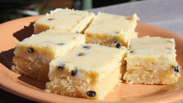 Easy Passionfruit Slice / Bars created by Leggy Peggy