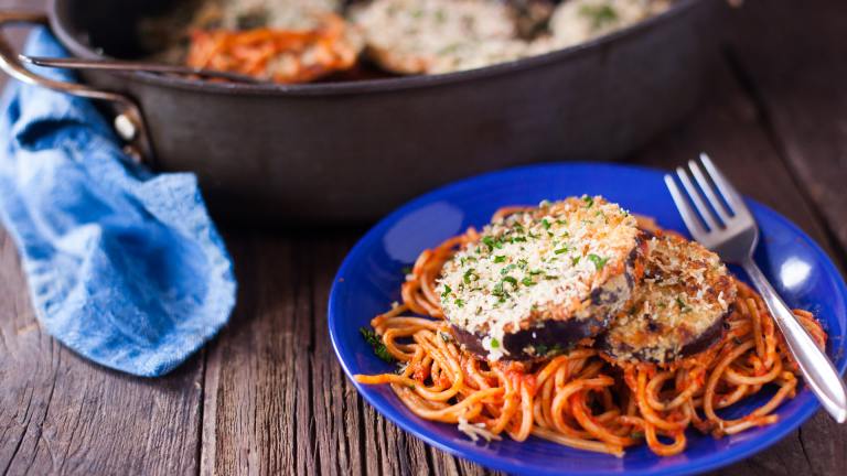 Garden Fresh Eggplant Parmesan Created by DianaEatingRichly