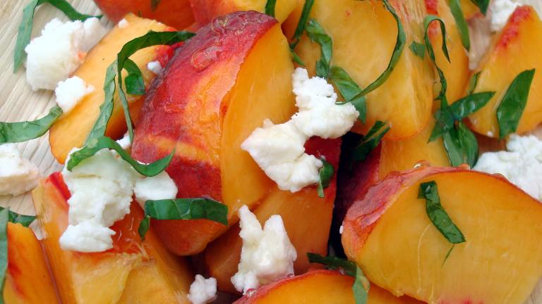 Fresh Peaches With Goat Cheese Created by spicyperspective