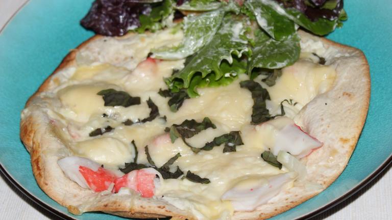 Tortilla Crab Pizza Created by Boomette