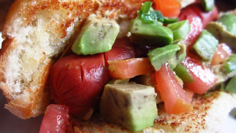 Chilean-Style Hot Dogs With Avocado-Chili Relish Created by gailanng