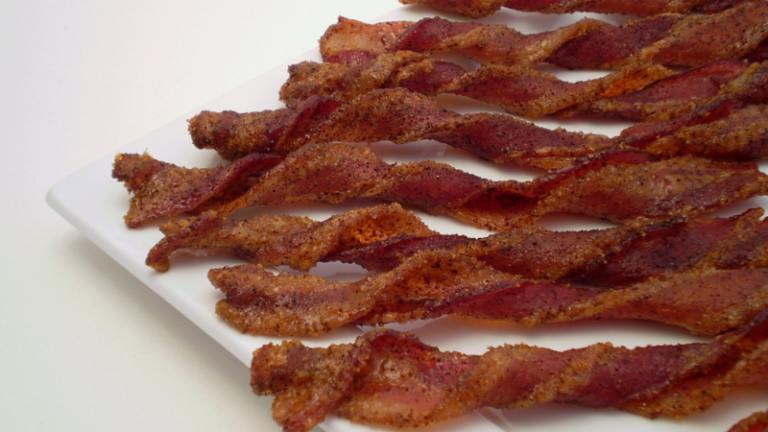 Spicy Candied Bacon Created by TasteTester