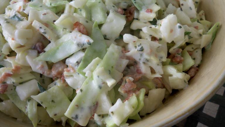 Crispy Creamy Cabbage Salad With Bacon German Style Created by Parsley