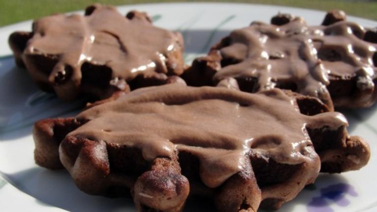 Waffle Iron Cookies With Chocolate Frosting created by diner524