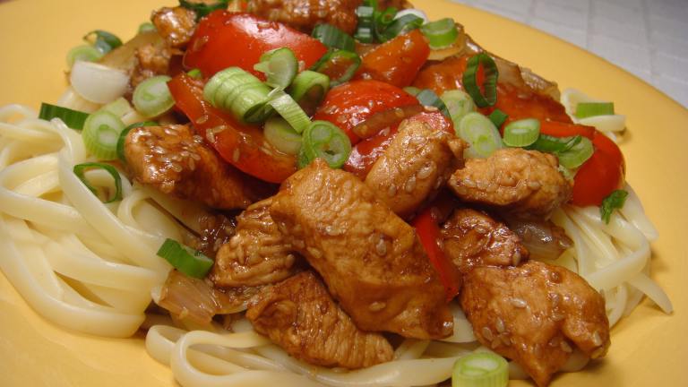 Stir-Fried Hoisin Chicken With Sesame Seeds Created by Lori Mama