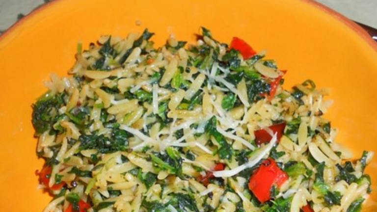 Orzo With Spinach and Red Pepper created by AZPARZYCH