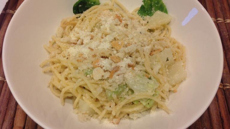 Spaghetti With Brussel Sprouts and Sage Butter (Rachael Ray) Created by Dr. Jenny