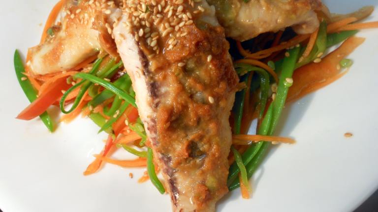 Miso Fish With Snow Peas Salad created by JustJanS