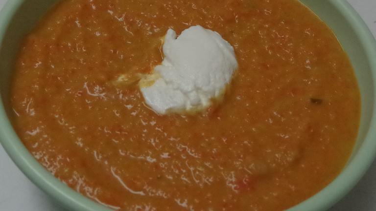 Creamy Carrot, White Bean, and Pear Soup created by Linky
