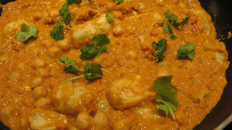 Chickpea and Artichoke Masala Created by Chicagoland Chef du 