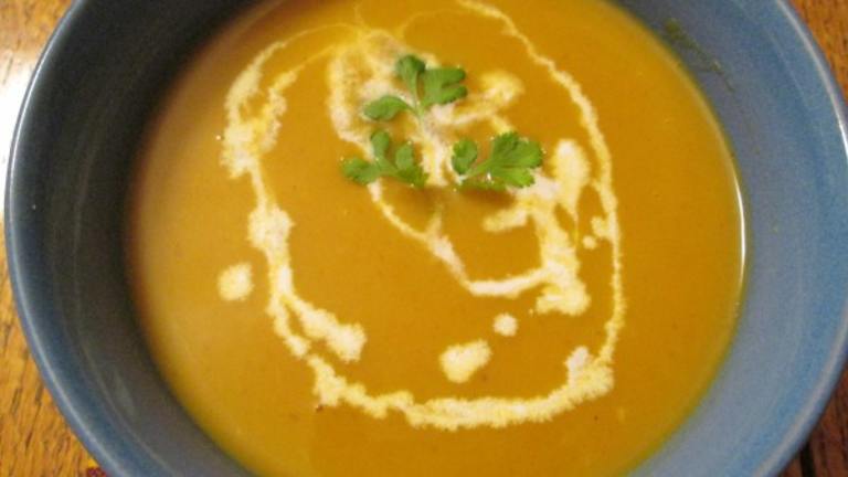 Carrot and Squash Curry Soup Created by DailyInspiration