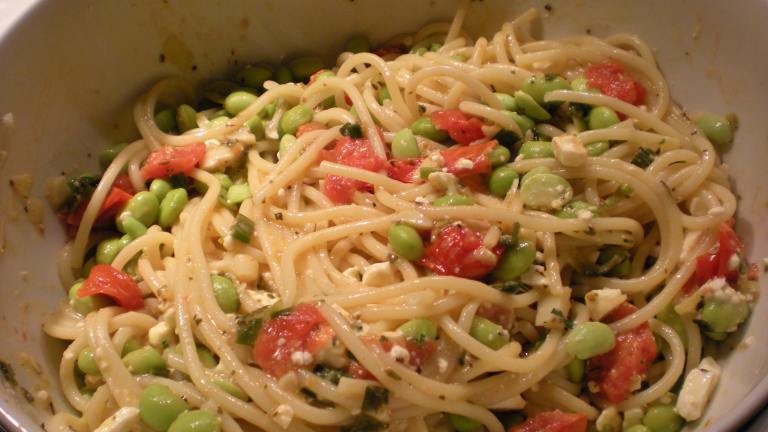 Linguine With Edamame and Tomatoes Created by Ingrid Nicolich-Obr