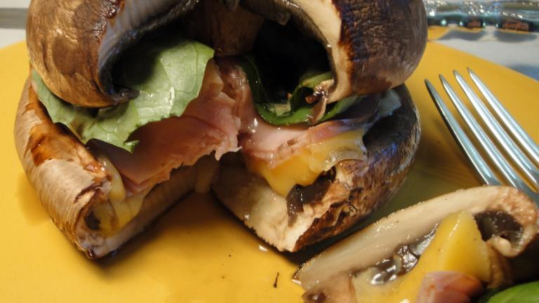 Ham and Mushroom Burger (No Bread Bun) Created by Debbwl