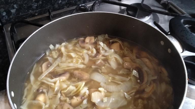 Cabbage and Mushroom Soup created by Carrie