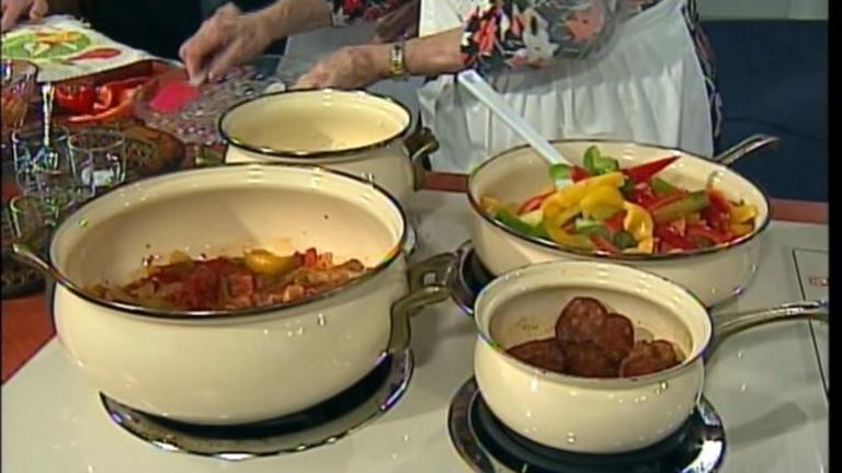 Hungarian Lecso - Pepper, Sausage and Tomato Stew created by Chef Czegeny