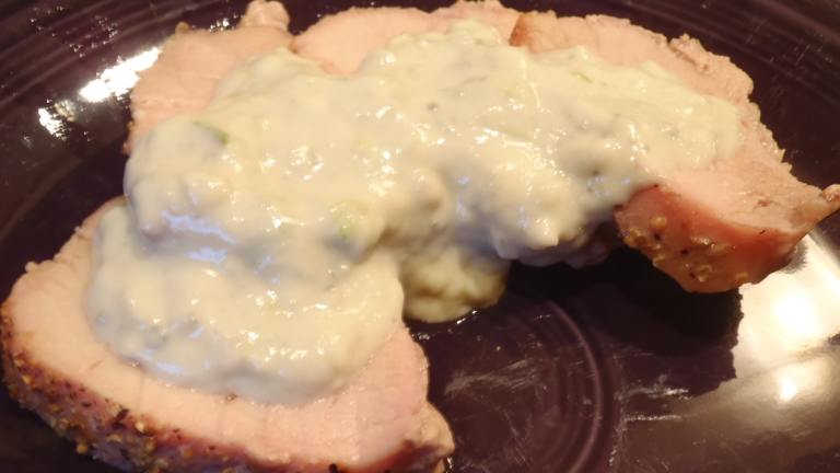 Pork Chops With Blue Cheese Sauce Created by Linky