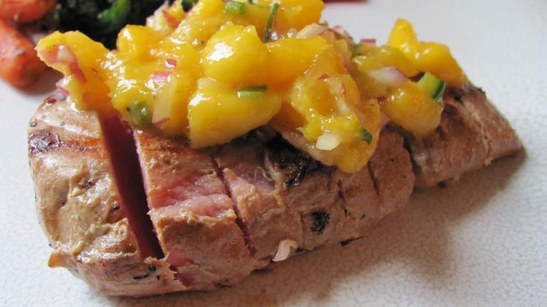 Grilled Tuna Steaks With Mango Salsa Created by under12parsecs