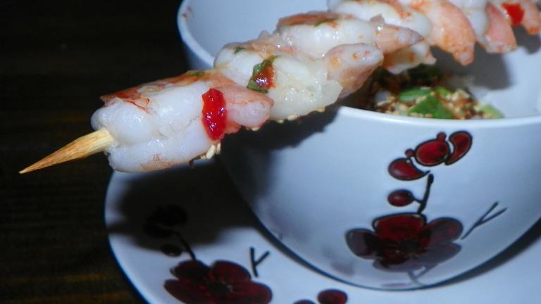 Chili Glazed Shrimp Skewers created by Baby Kato