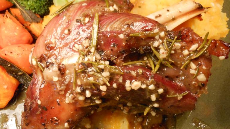 Slow Roasted Herb and Garlic Lamb Shanks Created by JustJanS